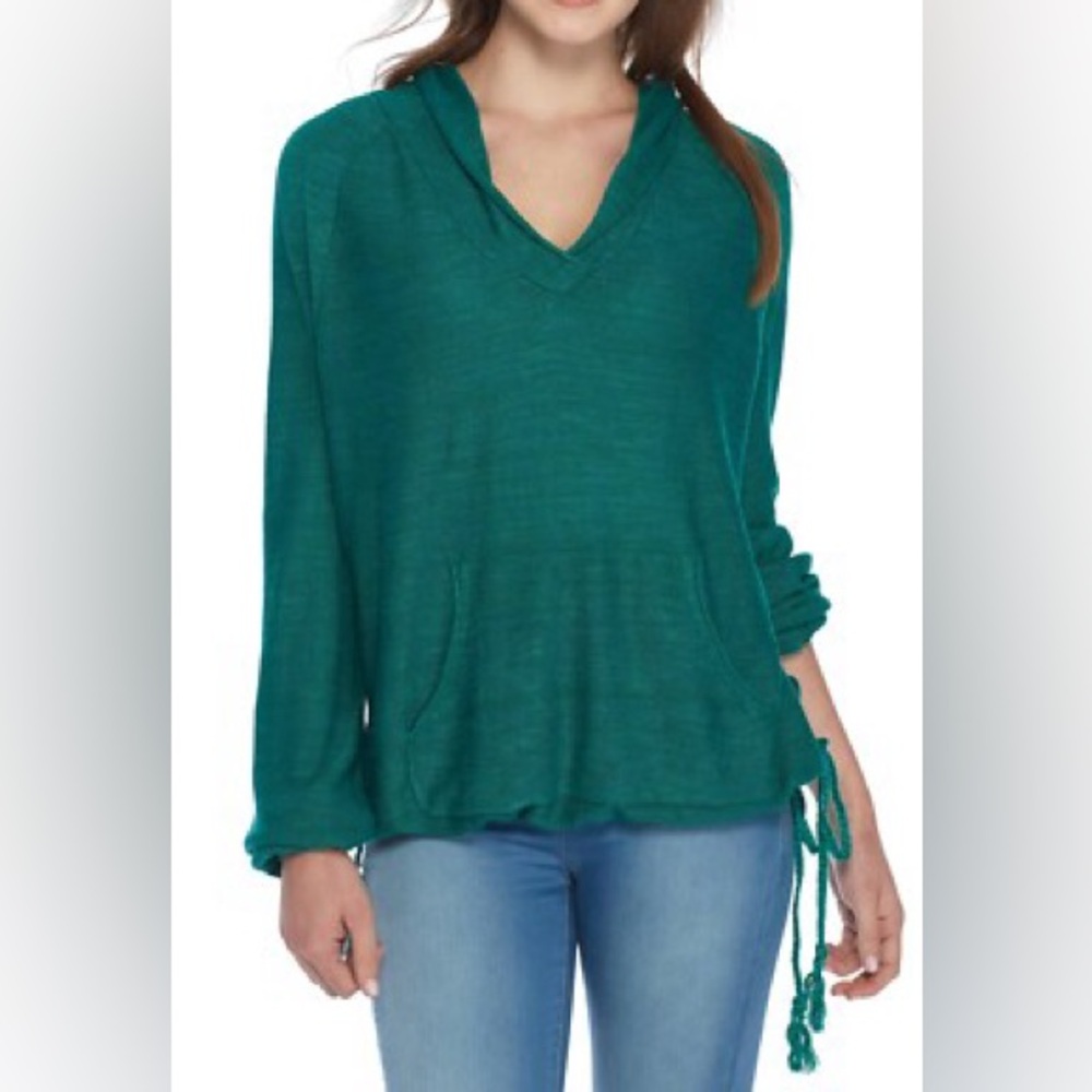 Free People green Optimistic hoodie top L